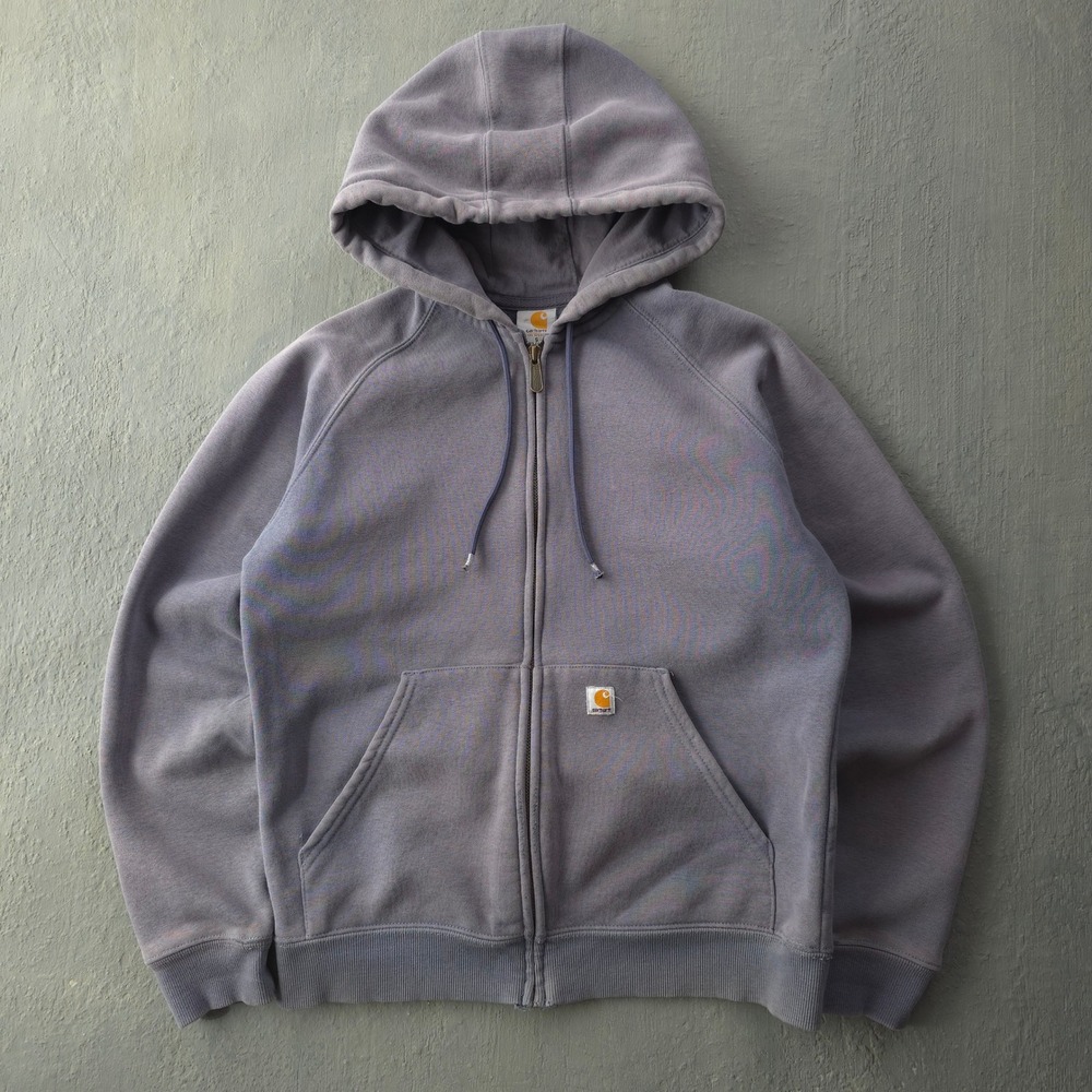 Vintage 2000s Carhartt Purple Zip Hoodie S Raglan Sleeve Full Zip Hoodie